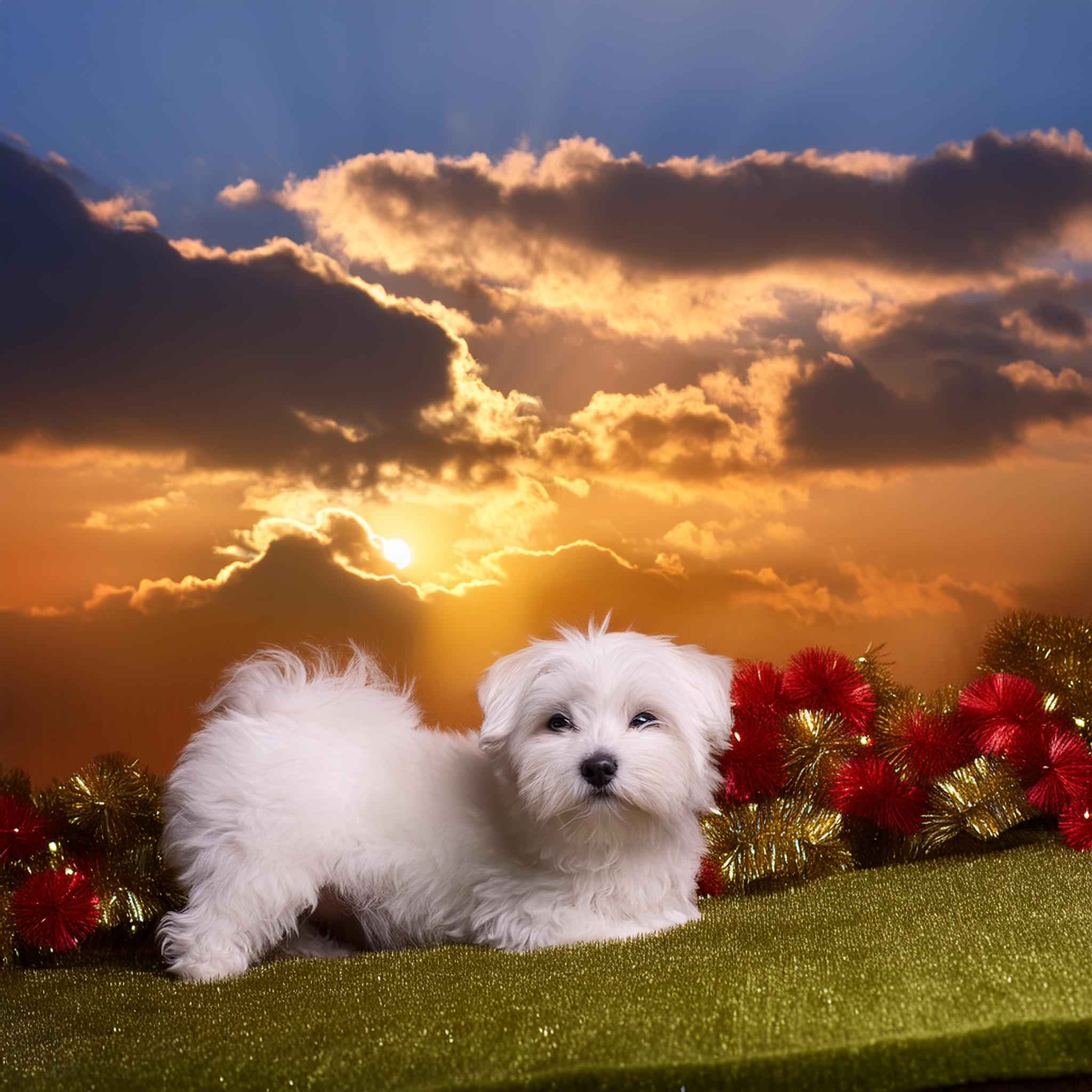 Coton de Tulear white small puppy Max