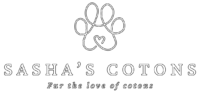 Coton de Tulear | Sasha's Cotons White Transparent Logo with Black Stroke